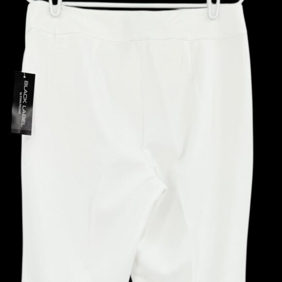 Black Label by Evan-Picone Womens Full Lined Mid Rise Stretch White Pants 10 NWT - Picture 4 of 11